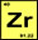 Zirconium (Zr) atomic and molecular weight, atomic number and elemental symbol