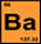 Barium (Ba) and molecular weight, atomic number and elemental symbol