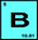 Boron (B) atomic and molecular weight, atomic number and elemental symbol