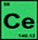 Cerium (Ce) atomic and molecular weight, atomic number and elemental symbol
