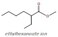 Ethylhexanoate Formula Diagram (CH3(CH2)3CH(C2H5)CO2H)
