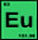 Europium (Eu) atomic and molecular weight, atomic number and elemental symbol