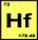 Hafnium(Hf) atomic and molecular weight, atomic number and elemental symbol