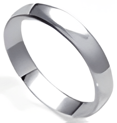 High purity rhodium wedding rings