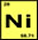 Nickel(Ni) atomic and molecular weight, atomic number and elemental symbol