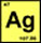 Silver(Ag)atomic and molecular weight, atomic number and elemental symbol