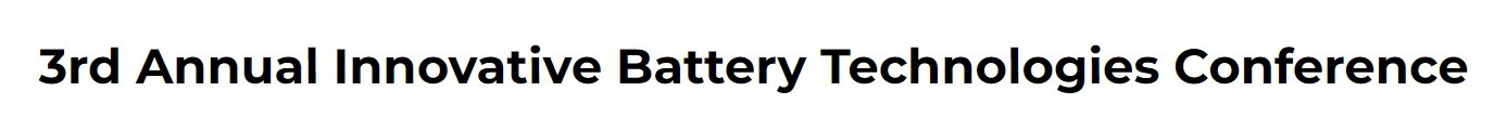 3rd Annual Innovative Battery Technologies 2024