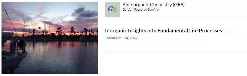 Metals in Biology 2022 Gordon Inorganic Insights into Fundamental Life Processes