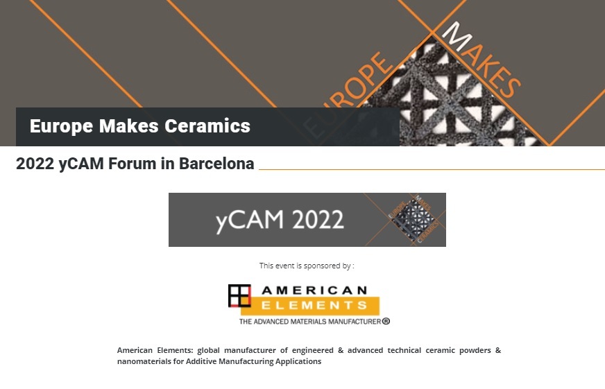Young Ceramists Additive Manufacturing Forum - yCAM2022