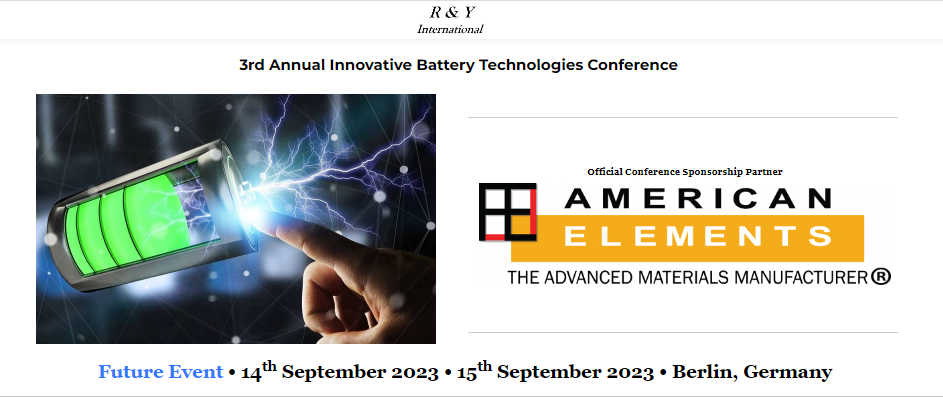 3rd Annual Innovative Battery Technologies Conference 2023