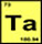 Tantalum(Ta) atomic and molecular weight, atomic number and elemental symbol