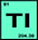Thallium (Tl) atomic and molecular weight, atomic number and elemental symbol