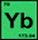 Ytterbium (Yb) atomic and molecular weight, atomic number and elemental symbol