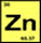 Zinc (Zn) atomic and molecular weight, atomic number and elemental symbol